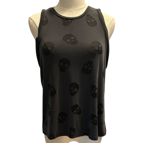 cLEARANCE Evolution And Creation Tank Skulls Liquid knit MD Gothic Witchy Punk - Picture 1 of 7